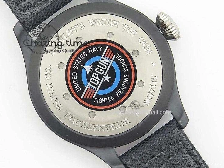 MIROTIME 0417 Durable Big Pilot 5019 Ceramic Case Black Dial Green Markers Asian 23J 7396